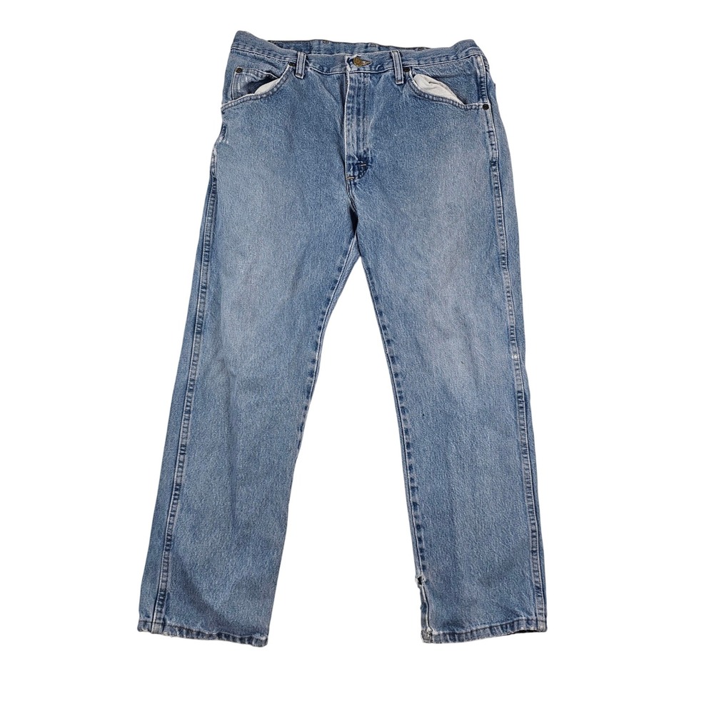 Wrangler 96501DS Five Star Premium Denim Jeans Mens 36x29 Medium Wash Straight